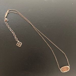 Kendra Scott rose gold druzy stone necklace